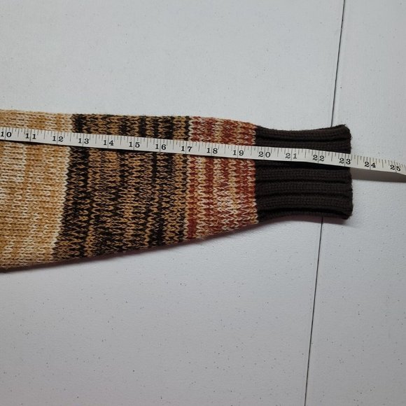 VTG D'Amigo Men's V-Neck Sweater Size Medium Brown Color Block Diamond Pattern - Picture 15 of 16